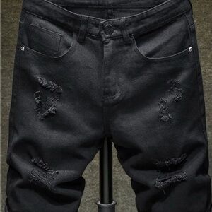 Black Distressed Jeans